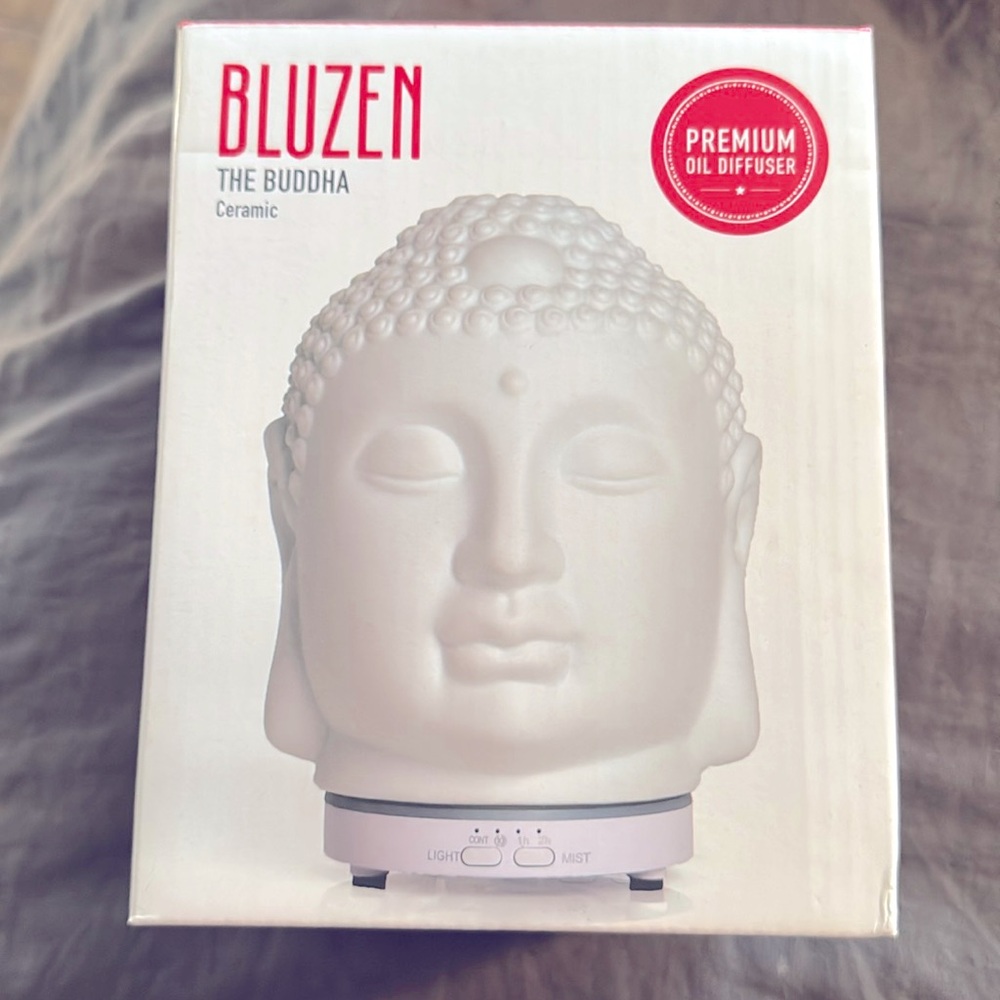 Bluzen Buddha Head Ceramic Premium Oil Diffuser BNIB